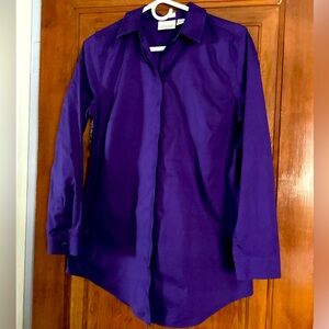 Chico’s No Iron Purple Button-Up Shirt